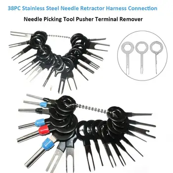 38PC Stainless Steel Needle Retractor Harness Connection Needle Picking Tool Pusher Terminal Remover
38PC Stainless Steel Needle Retractor Harness Connection Needle Picking Tool Pusher Terminal Remover