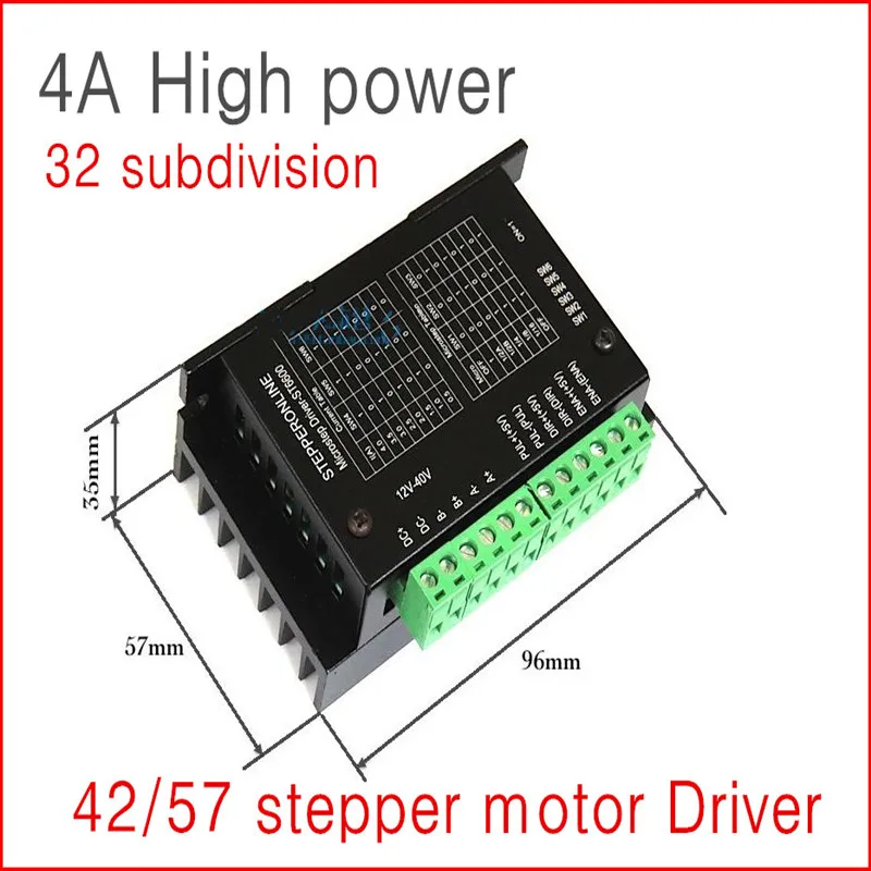 

DC 12V-40V PLC SCM 4A High power 42/57 stepper motor Driver, 2 phase 4 wire,4 phase 6 wire
