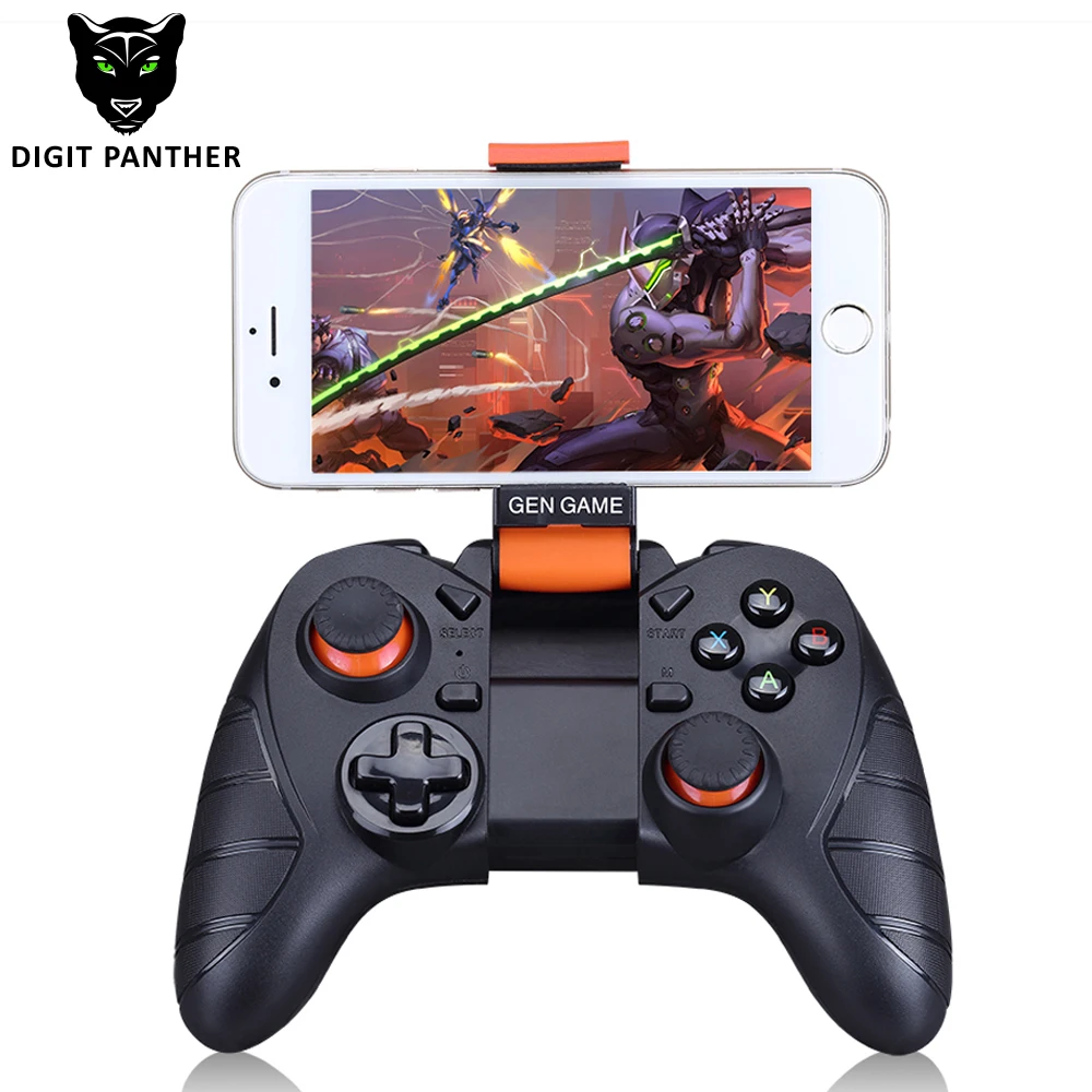 Bluetooth Gamepad Wireless Game Controller PC Joystick with Phone Holder for Smartphone / smart TV / TV Box / PC 
Bluetooth Gamepad Wireless Game Controller PC Joystick with Phone Holder for Smartphone / smart TV / TV Box / PC