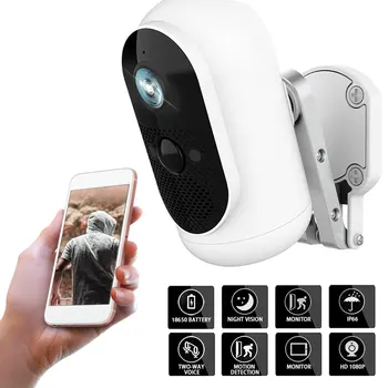 100% Wire-free Outdoor IP Camera 1080p HD Battery WiFi Wireless Surveillance Camera Home Security Waterproof PIR Low Power
100% Wire-free Outdoor IP Camera 1080p HD Battery WiFi Wireless Surveillance Camera Home Security Waterproof PIR Low Power