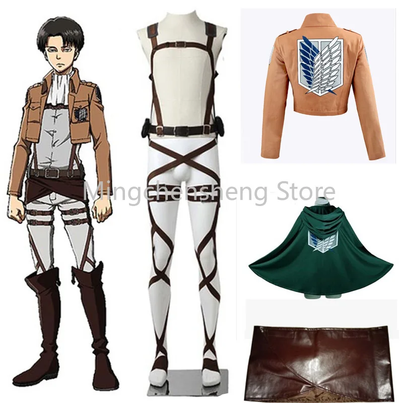 Attack on Titan Cosplay Costume Survey Corps Mikasa Eren Levi Rivaille Cosplay Coat Cloak Straps Skirt 4pcs Set Unisex Costume
Attack on Titan Cosplay Costume Survey Corps Mikasa Eren Levi Rivaille Cosplay Coat Cloak Straps Skirt 4pcs Set Unisex Costume