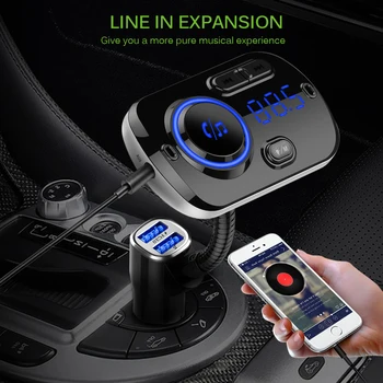 2 USB Port Bluetooth FM Transmitter Radio Adapter Car Handsfree Calling Fast Charge FM Transmitter Module LED Display Voltage
2 USB Port Bluetooth FM Transmitter Radio Adapter Car Handsfree Calling Fast Charge FM Transmitter Module LED Display Voltage