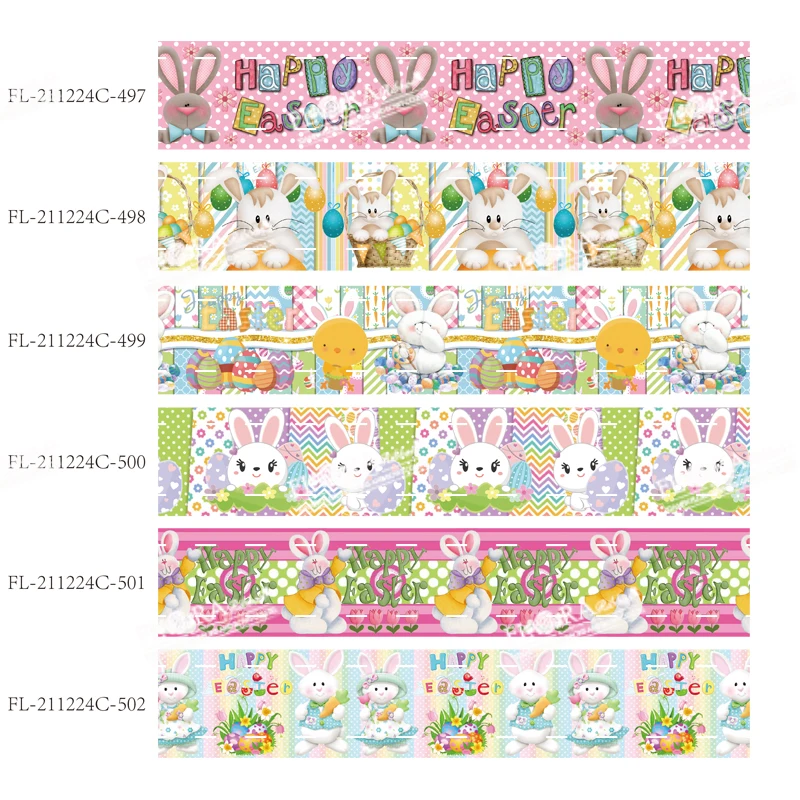 Listones Easter Printed Grosgrain Ribbon Rabbit Cartoon Elastic Bands 50yards/lot FOE for Bows DIY Crafts Holiday Decoration
Listones Easter Printed Grosgrain Ribbon Rabbit Cartoon Elastic Bands 50yards/lot FOE for Bows DIY Crafts Holiday Decoration