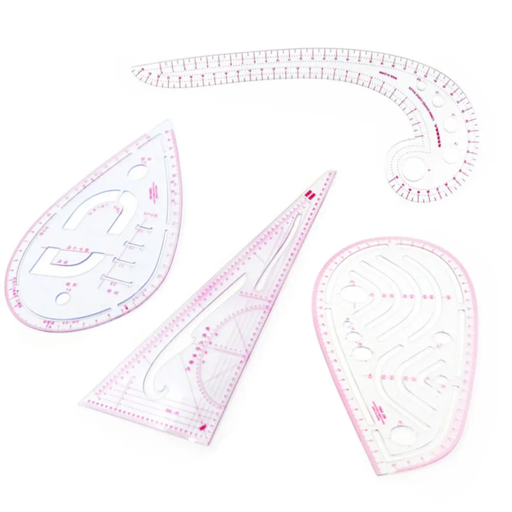 4pcs 4 Style Pattern Design Accessories Multifunction Sewing DIY Tools French Curve Ruler Bendable Metric Measure Template
4pcs 4 Style Pattern Design Accessories Multifunction Sewing DIY Tools French Curve Ruler Bendable Metric Measure Template