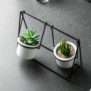 Ceramic Flower Pot Wrought Iron Flower Vase Desktop Simple Iron Frame Succulent Plants Pot Home Decoration
Ceramic Flower Pot Wrought Iron Flower Vase Desktop Simple Iron Frame Succulent Plants Pot Home Decoration