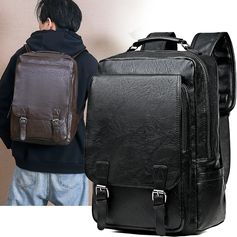 New Style Men Business Backpack Large-Volume Students Computer Backpack PU Leather Korean-style Men's Bag Casual Backpack
New Style Men Business Backpack Large-Volume Students Computer Backpack PU Leather Korean-style Men's Bag Casual Backpack