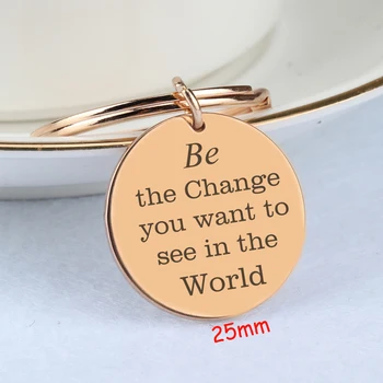 Keychain Engraved Be The Change You Want To See In The World Motivated Keyfobs Stainless Steel Jewelry Unisex Gift
Keychain Engraved Be The Change You Want To See In The World Motivated Keyfobs Stainless Steel Jewelry Unisex Gift