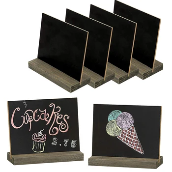 6 Pack Rustic Chalk Board Sign with Wood Stand for Wedding Decorations Signs Labels 6X5 inch Blackboard 
6 Pack Rustic Chalk Board Sign with Wood Stand for Wedding Decorations Signs Labels 6X5 inch Blackboard