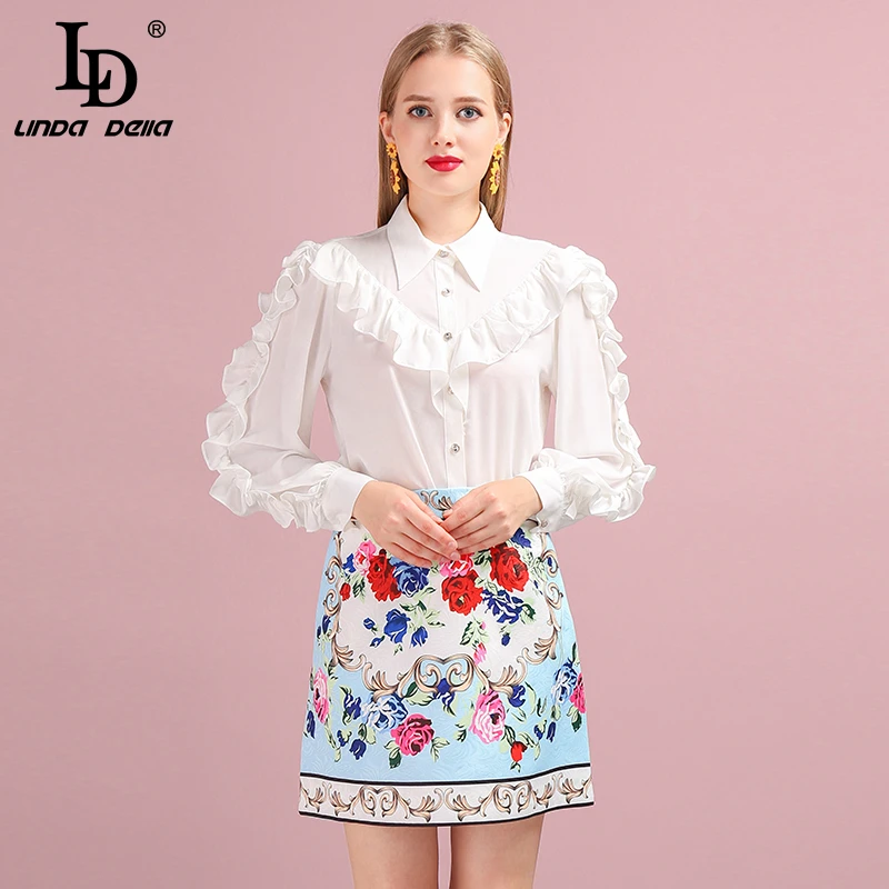 LD LINDA DELLA 2019 Autumn Women Set Runway Fashion Designer Long Sleeve Gorgeous Ruffles Blouses+Printed Mini Skirt Lady Suits
LD LINDA DELLA 2019 Autumn Women Set Runway Fashion Designer Long Sleeve Gorgeous Ruffles Blouses+Printed Mini Skirt Lady Suits