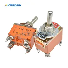 1pcs E-TEN1221 4-Pin Terminal ON-OFF 15A 4 AC 250V Toggle Switch Preto Tampa À Prova D' Água(China)