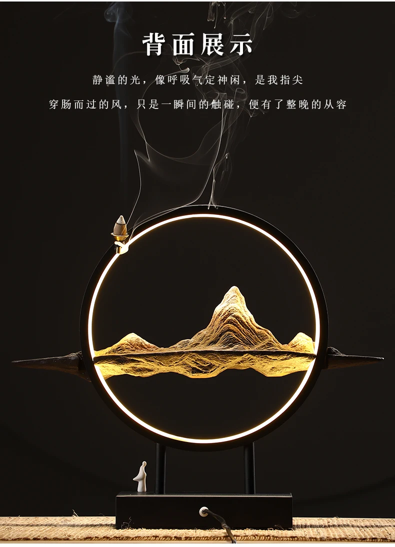 Горная подставка для курильницы, керамический светодиодный диффузор с запахом для помещений, буддийские товары KK60XL Горная подставка для курильницы, керамический светодиодный диффузор с запахом для помещений, буддийские товары KK60XL