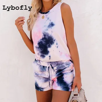 Pajama Sets Casual Two Piece Tie-Dye Women Suits T-shirt Shorts Set Short Sleeve Casual nightshirt Female Suits Summer Short Set
Pajama Sets Casual Two Piece Tie-Dye Women Suits T-shirt Shorts Set Short Sleeve Casual nightshirt Female Suits Summer Short Set
