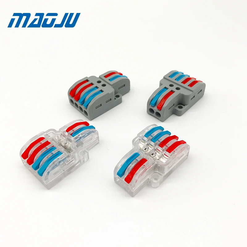 5PCS 10PCS LT-422 Quick Push-in Terminal Block Grey Wire Connector 2-in 4-out Fast Connector Terminal Splice for 0.5mm²-4.0mm²
5PCS 10PCS LT-422 Quick Push-in Terminal Block Grey Wire Connector 2-in 4-out Fast Connector Terminal Splice for 0.5mm²-4.0mm²