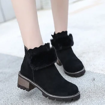 autumn and winter new low-tube women's snow cotton boots flat bottom wedge stitching suede round head zipper Martin boots women
autumn and winter new low-tube women's snow cotton boots flat bottom wedge stitching suede round head zipper Martin boots women