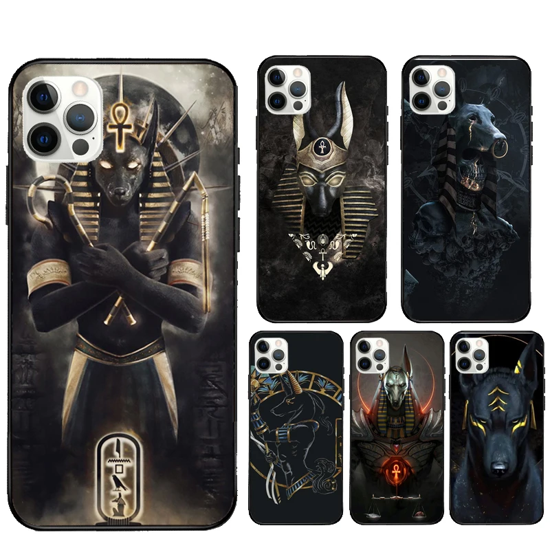 Egypt Nefertiti Anubis Ankh Fundas For iPhone 13 Pro Max 12 Mini XR X XS SE 2020 7 8 Plus 11 Phone Case | Мобильные телефоны и