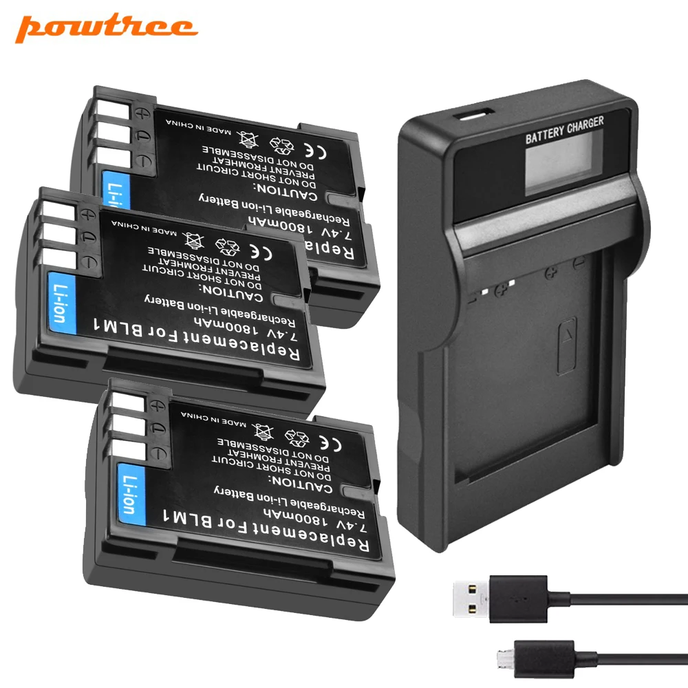 Powtree BLM-1 Li-ion Battery 7.2V 1800mAh+LCD Battery Charger with LED FOR OLYMPUS BLM1 BLM-1 BLM 1 E-3 E-500 E-30 E-510 E-330
Powtree BLM-1 Li-ion Battery 7.2V 1800mAh+LCD Battery Charger with LED FOR OLYMPUS BLM1 BLM-1 BLM 1 E-3 E-500 E-30 E-510 E-330