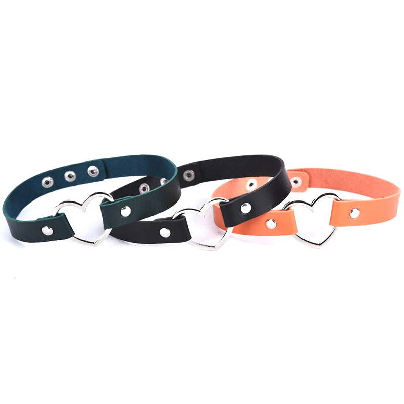 Lovely Heart Decoration Collar Necklace PU Leather Chokers Lady Stylish Fashion Vacation Jewelry Black Red Orange White Necklace
Lovely Heart Decoration Collar Necklace PU Leather Chokers Lady Stylish Fashion Vacation Jewelry Black Red Orange White Necklace