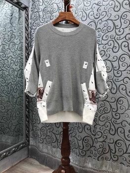 2020 Early Autumn New Women's round Neck Irregular Color Matching Stitching Decorations Oblique Symmetrical Pocket Sweater 801
2020 Early Autumn New Women's round Neck Irregular Color Matching Stitching Decorations Oblique Symmetrical Pocket Sweater 801