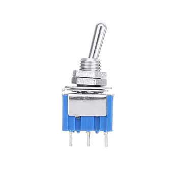 

10pcs Blue SPDT Latching On/On 2 Position Switch Durable Miniature Toggle Switches AC 125V/3A For Switching Lights Motors
