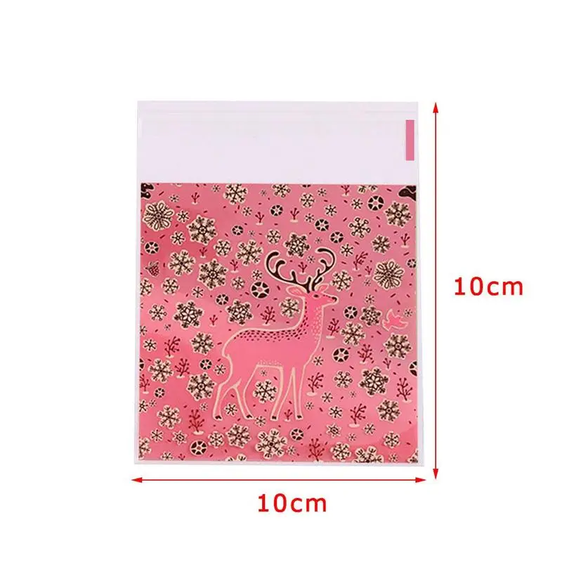 100pcs santa claus elk gift bag wedding birthday party cookie