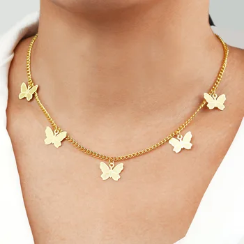 Stainless Steel Butterfly Necklace For Women Gold Silver Color Long Chain Butterflies Necklace Female Choker Statement Jewelry
Stainless Steel Butterfly Necklace For Women Gold Silver Color Long Chain Butterflies Necklace Female Choker Statement Jewelry