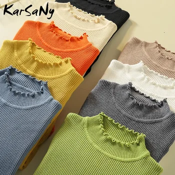 KarSaNy Autumn Yellow Sweater Woman Pullover 2019 Black Jumpers Ladies High Neck Sweater Women Pulover Ladies Sweaters Womens
KarSaNy Autumn Yellow Sweater Woman Pullover 2019 Black Jumpers Ladies High Neck Sweater Women Pulover Ladies Sweaters Womens