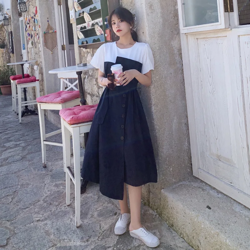 Contrast Color Joint Irregular Dress Women's 2020 Summer Platycodon Grandiflorum Skirt Very Fairy of France Non-mainstream Retro
Contrast Color Joint Irregular Dress Women's 2020 Summer Platycodon Grandiflorum Skirt Very Fairy of France Non-mainstream Retro