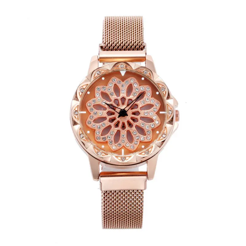 Women's Watch Fashion Hollow Gold Flower-shaped Dial Women's Watch Magnetic Buckle Mesh Strap Quartz Watch Brand Women's Watch 
Women's Watch Fashion Hollow Gold Flower-shaped Dial Women's Watch Magnetic Buckle Mesh Strap Quartz Watch Brand Women's Watch