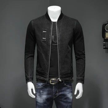 Spring Autumn wash Men's Denim Jacket Mens Trendy Fashion street Bomber Thin Ripped Denim Jacket Male oversized denim jacket men
Spring Autumn wash Men's Denim Jacket Mens Trendy Fashion street Bomber Thin Ripped Denim Jacket Male oversized denim jacket men