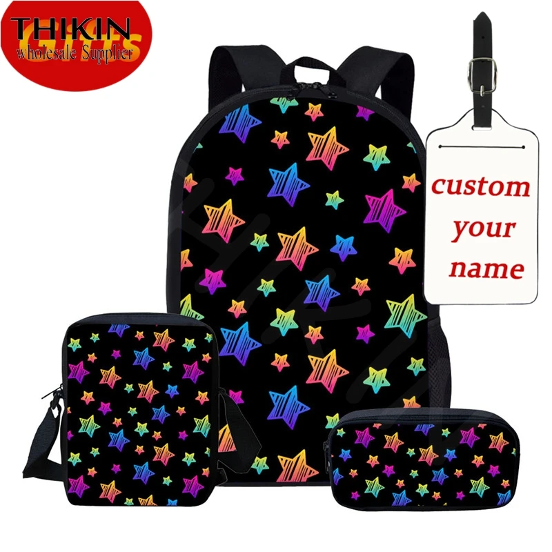 THIKIN 3D Color Gradient Star Printing Backpacks 3Pcs Sets Schoolbag For Girls Boys Teenager Student Bookbags Travel Rucksack
THIKIN 3D Color Gradient Star Printing Backpacks 3Pcs Sets Schoolbag For Girls Boys Teenager Student Bookbags Travel Rucksack