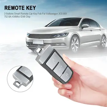 3 Buttons Smart Remote Car Vehicle Key Fob For 3C0 959 752 BA 434Mhz ID48 Chip Car Remote Key Car Accessories
3 Buttons Smart Remote Car Vehicle Key Fob For 3C0 959 752 BA 434Mhz ID48 Chip Car Remote Key Car Accessories