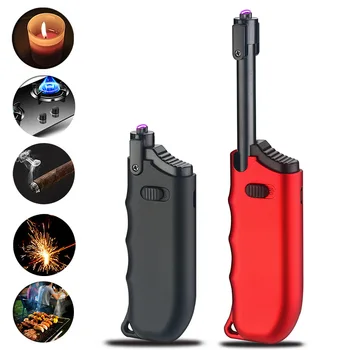 

Kitchen USB Recharge Cigarette Accessories Smoking Outdoor Electric Lighter New Double Plasma Arc Lighters Windproof Electronic