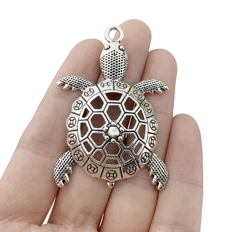 6 x Tibetan Silver Large Hollow Turtle Tortoise Charms Pendants for Necklace Jewelry Making Accessories 56x37mm
6 x Tibetan Silver Large Hollow Turtle Tortoise Charms Pendants for Necklace Jewelry Making Accessories 56x37mm