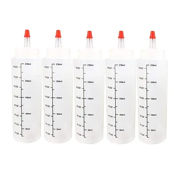 5PCS 250ML Plastic Needle nosed Bottle With scale Squeeze Bottle Sauce Bottle Salad Bottle Squeezable Bottle Kitchen Tool
5PCS 250ML Plastic Needle nosed Bottle With scale Squeeze Bottle Sauce Bottle Salad Bottle Squeezable Bottle Kitchen Tool