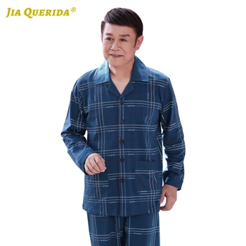 Turn Down Collar Pajamas Set Homesuit Homeclothes Father's Sleepwear 4XL Fashion Style Casual Style Long Sleeve Long Pants Men
Turn Down Collar Pajamas Set Homesuit Homeclothes Father's Sleepwear 4XL Fashion Style Casual Style Long Sleeve Long Pants Men