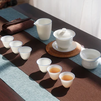 Chinese Tea Travel Tea Set Portable Teapot Porcelain Teaset Kung Fu Tea Set Tea Cups of Tea Ceremony Jogo De Cha Tea Tool DD60CJ
Chinese Tea Travel Tea Set Portable Teapot Porcelain Teaset Kung Fu Tea Set Tea Cups of Tea Ceremony Jogo De Cha Tea Tool DD60CJ