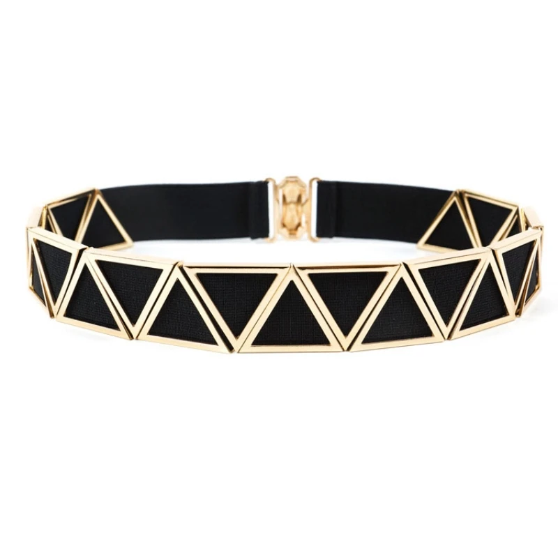 Most Popular Women's Belt Cut Out Gold Triangle Metal Belt With Multi Elastic Hook Closure Belt For Women Luxury Strap BL402
Most Popular Women's Belt Cut Out Gold Triangle Metal Belt With Multi Elastic Hook Closure Belt For Women Luxury Strap BL402