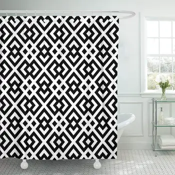 Chinese Window Tracery Pattern Black Rhombuses on Symmetric Geometric Shower Curtain Waterproof Polyester Fabric 60 x 72 Inches
Chinese Window Tracery Pattern Black Rhombuses on Symmetric Geometric Shower Curtain Waterproof Polyester Fabric 60 x 72 Inches