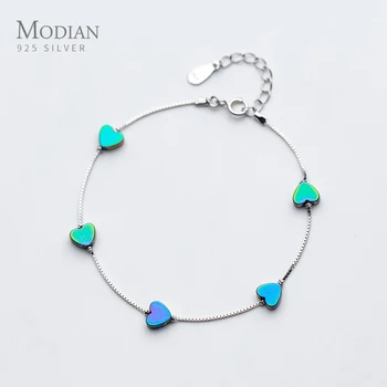 Modian Genuine 925 Sterling Silver Colorful Romantic Love Hearts Bracelet for Women Charm Bracelet Fine Jewelry Valentine's Gift
Modian Genuine 925 Sterling Silver Colorful Romantic Love Hearts Bracelet for Women Charm Bracelet Fine Jewelry Valentine's Gift