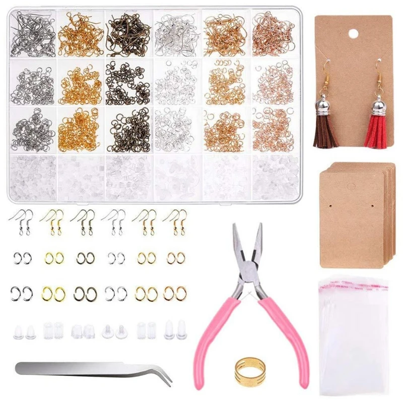 2013pcs Earring Making Supplies Kit with Earring Display Cards Fish Hook Earrings and Jump Rings Leather Earring Making
2013pcs Earring Making Supplies Kit with Earring Display Cards Fish Hook Earrings and Jump Rings Leather Earring Making