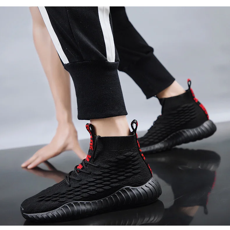 Uexia 2020 outono novas escalas de peixe meias tênis masculino sapatos casuais alta superior hip hop leve respirável calçados masculinos Uexia 2020 outono novas escalas de peixe meias tênis masculino sapatos casuais alta superior hip hop leve respirável calçados masculinos