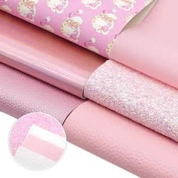 7pcs/lot 20*34cm Pink Series Christmas Printed Glitter Faux Synthetic Leather Fabric for Bows DIY Handmade Materials,1Yc12213 
7pcs/lot 20*34cm Pink Series Christmas Printed Glitter Faux Synthetic Leather Fabric for Bows DIY Handmade Materials,1Yc12213