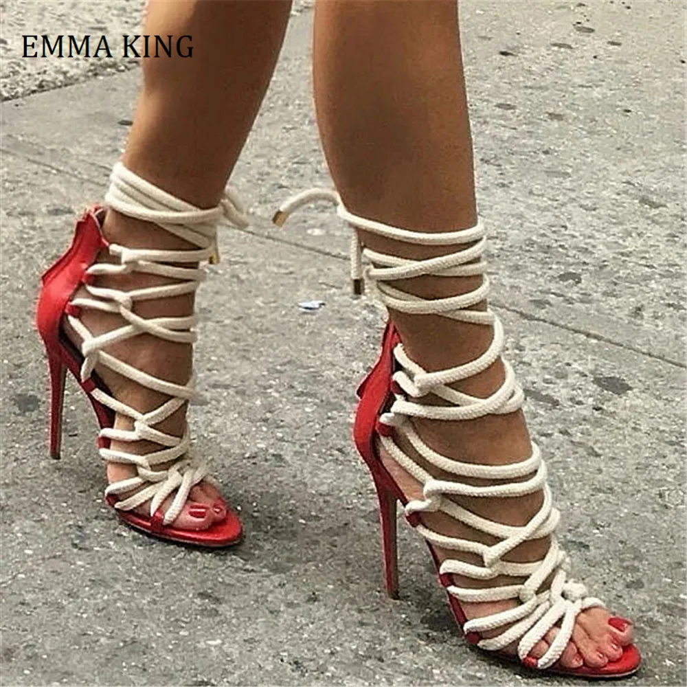 2020 New Women Summer Gladiator Sandals Lace Up Women Ankle Boots Sexy High Heel Cut Out Braided Strappy Gladiator Stilettos
2020 New Women Summer Gladiator Sandals Lace Up Women Ankle Boots Sexy High Heel Cut Out Braided Strappy Gladiator Stilettos