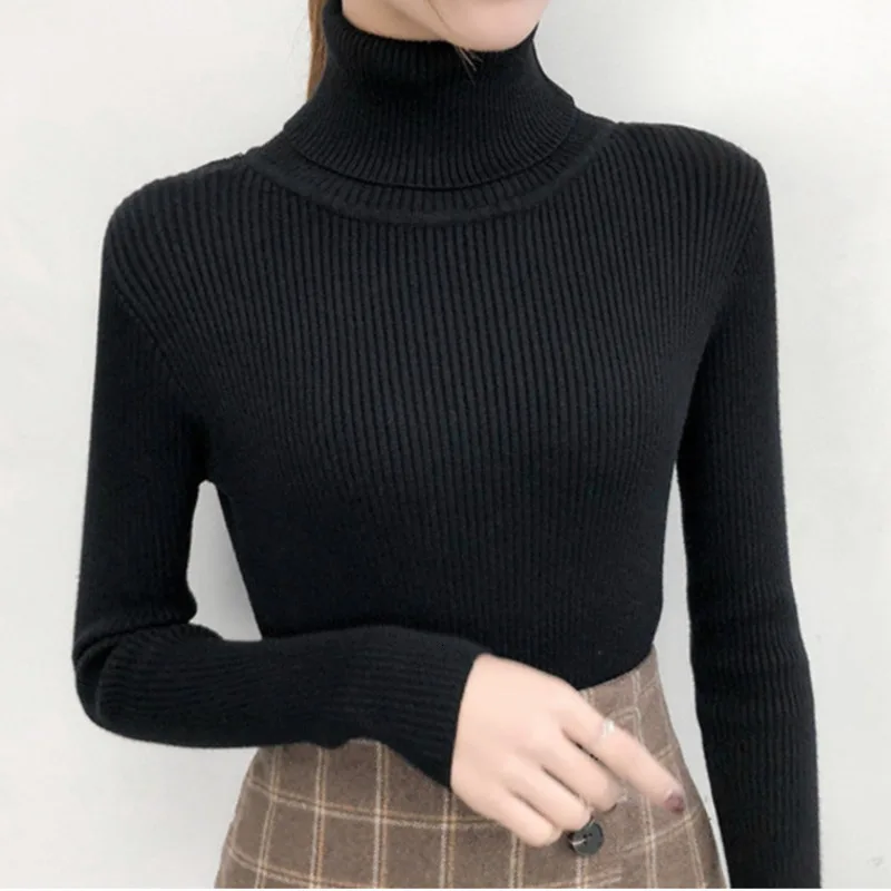 Turtleneck Sweaters Women Pullovers Knitted Elasticity Long Sleeve Basic Jumper Autumn Winter Ladies Sweater Korean Ribbed Black
Turtleneck Sweaters Women Pullovers Knitted Elasticity Long Sleeve Basic Jumper Autumn Winter Ladies Sweater Korean Ribbed Black