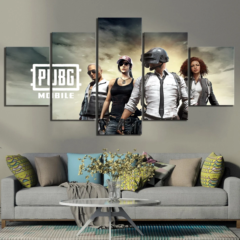 5 Piece Canvas Paintings PUBG Mobile Game Poster Wall Sticker Artwork Paintings for Home Decor Wall Art
5 Piece Canvas Paintings PUBG Mobile Game Poster Wall Sticker Artwork Paintings for Home Decor Wall Art