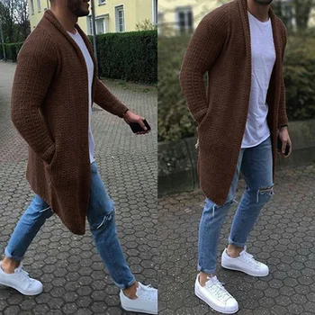 2019 New Men's Long Cardigans Outerwear Autumn Slim Fit Cotton Blend Cardigan Tops Male Black Gray Casual Long Sleeve Cardigan
2019 New Men's Long Cardigans Outerwear Autumn Slim Fit Cotton Blend Cardigan Tops Male Black Gray Casual Long Sleeve Cardigan