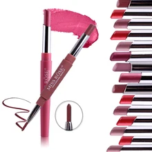 12 Warna Seksi Matte Lip Gloss Lip Liner Pensil Kosmetik Lipstik Non-Stick Cup Lipstik Tahan Air Nude Lip Stick matte Bibir Merah(China)