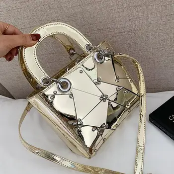 Mirror Rivets Tote Crossbody bag 2020 Summer New High-quality PU Leather Women's Designer Handbag Travel Shoulder Messenger Bag 
Mirror Rivets Tote Crossbody bag 2020 Summer New High-quality PU Leather Women's Designer Handbag Travel Shoulder Messenger Bag