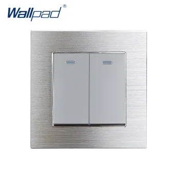 New Arrival 2 Gang 1 Way Wallpad Luxury Wall Light Switch Grey Aluminum Alloy Panel Push Button Switches Interrupteur
New Arrival 2 Gang 1 Way Wallpad Luxury Wall Light Switch Grey Aluminum Alloy Panel Push Button Switches Interrupteur