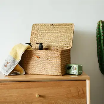 Manual Woven Storage Basket Lid Wicker Basket Rattan Sundries Storage Box Handmade Sorting Boxes For Clothes Jewelry
Manual Woven Storage Basket Lid Wicker Basket Rattan Sundries Storage Box Handmade Sorting Boxes For Clothes Jewelry
